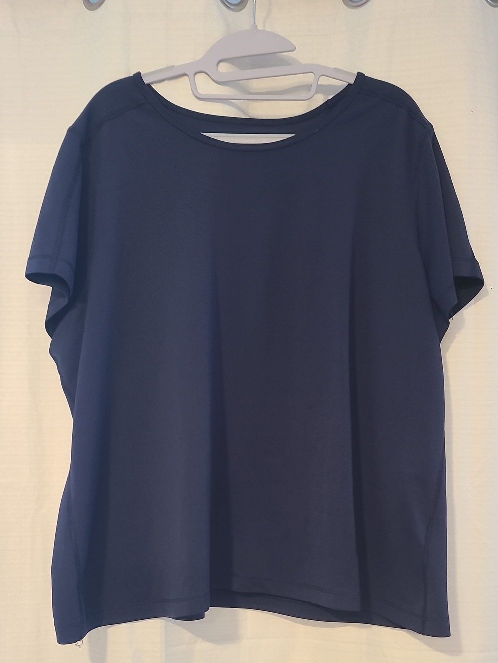 Navy Ideology Women's Short Sleeve Workout Top - 4XL